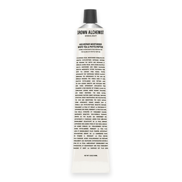 Grown Alchemist Age-Repair Moisturiser 40 ml Tube mit Text auf der Vorderseite.