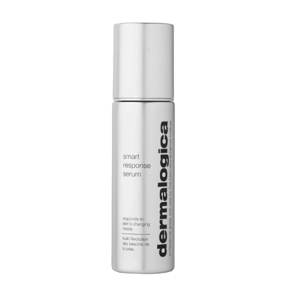 Dermalogica Smart Response Serum in weißer Flasche mit schwarzem Text, 30 ml.