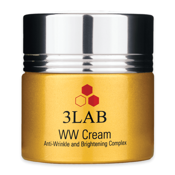 3LAB WW Cream Anti-Falten und Aufhellungskomplex in goldener Dose mit schwarzem Deckel.