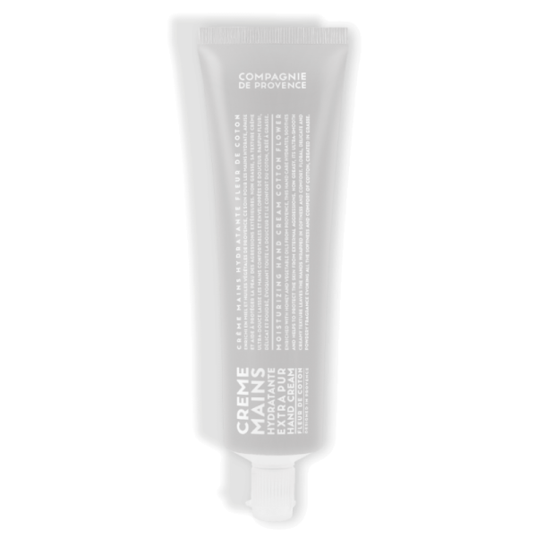 Handcreme 100ml mit Baumwollblütenextrakt in einer weißen Tube von Compagnie de Provence.
