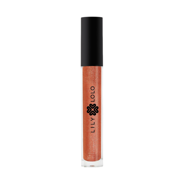 Lily Lolo Lip Gloss Bellini in transparentem Röhrchen mit schwarzem Deckel.