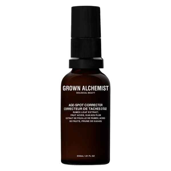 Grown Alchemist Age-Spot Corrector Flasche, 30ml, auf weißem Hintergrund.