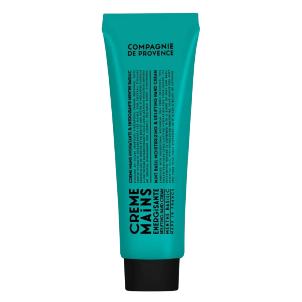 Eine Tube Handcreme von Compagnie de Provence mit Minze und Basilikum, 30 ml.