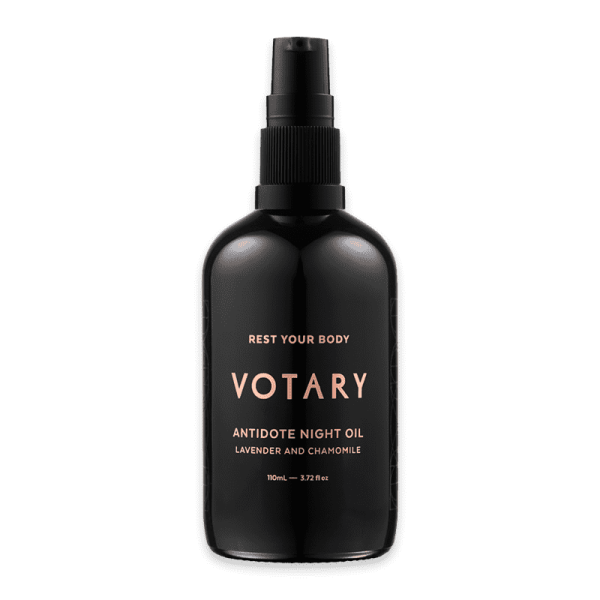 VOTARY Antidote Night Oil Flasche mit Lavendel und Kamille, 110 ml.