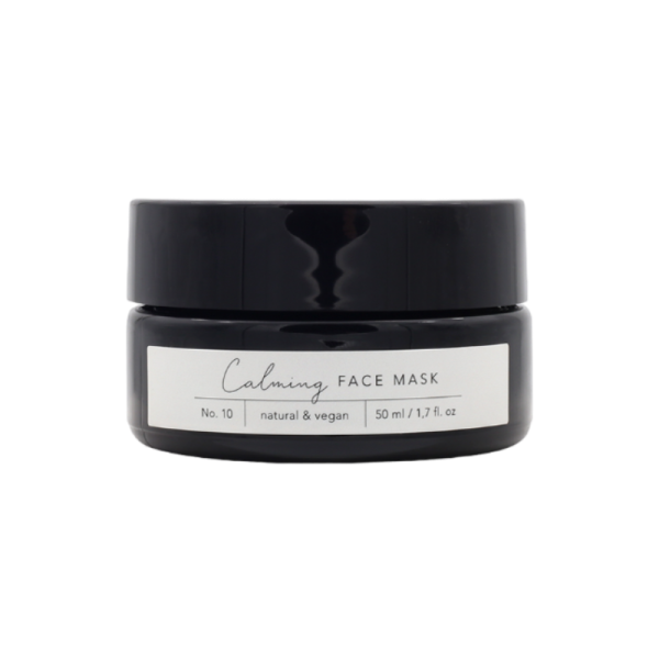 Schwarze Dose der 'Calming Face Mask No. 10' von Hello Sue, 50 ml, natürlich und vegan.