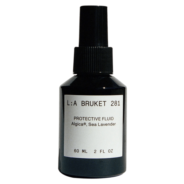 Schwarze Flasche L:A Bruket 281 Schutzflüssigkeit, 60 ml, Algica®, Meereslavendel.