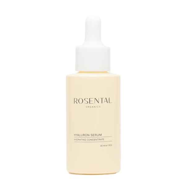 Rosental Organics Hyaluron Serum in einer weißen Flasche mit Pipette, 30 ml.