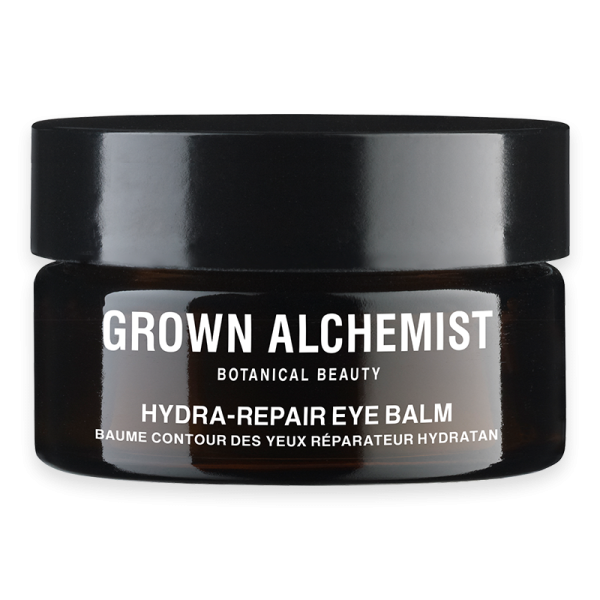 Grown Alchemist Hydra-Repair Eye Balm 15 ml in schwarzer Dose mit weißer Schrift.