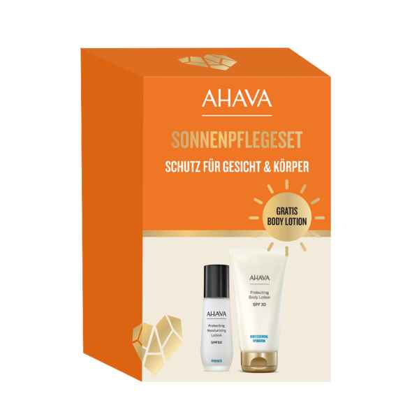 AHAVA Sonnenpflegeset: Schutz für Gesicht & Körper, inklusive gratis Body Lotion, SPF 30.