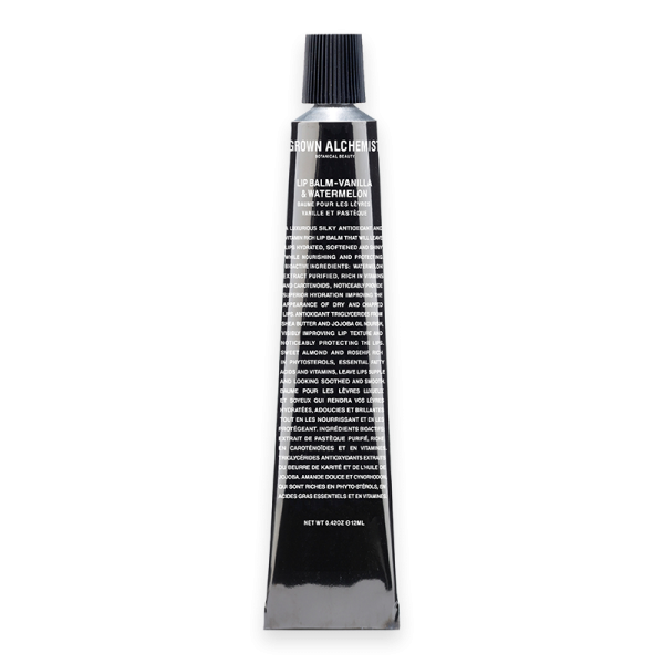 Braune Tube Lippenbalsam Wassermelone Vanille 20 ml von Grown Alchemist.