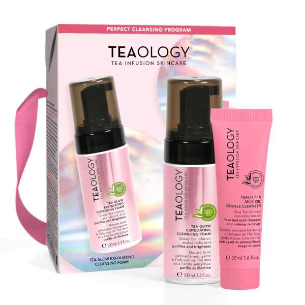 TEAOLOGY KIT - Tea Glow Foam + peach tea milk oil*