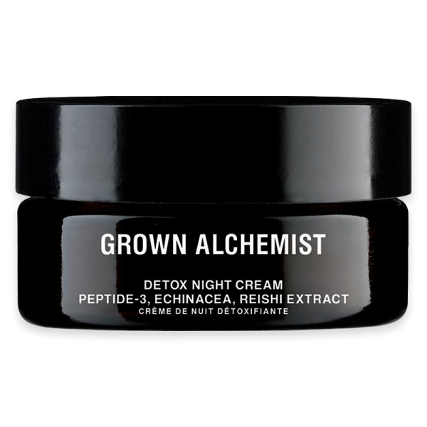 Grown Alchemist Detox Nachtcreme mit Peptid-3, Echinacea und Reishi-Extrakt, 40 ml, schwarze Verpackung