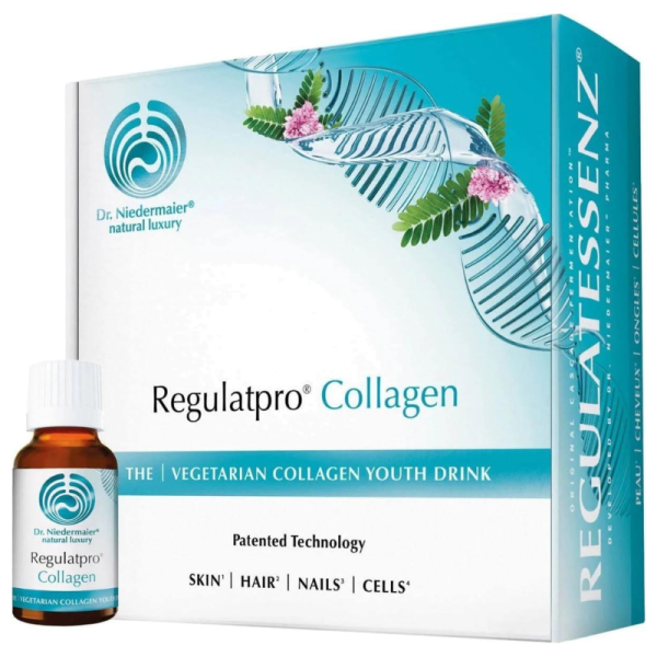 Regulatpro Collagen von Dr. Niedermaier: Vegetarisches Kollagen-Getränk für Haut, Haare, Nägel und Zellen.