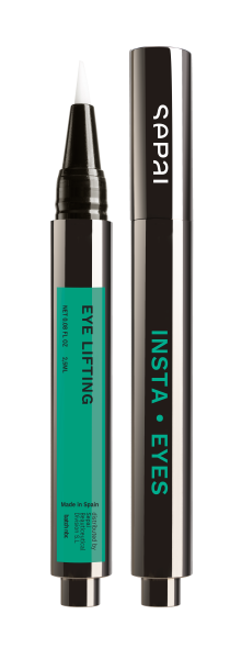 Zwei schwarze und grüne 'Insta-Eyes' Augenpflegeprodukte von SPPAL.