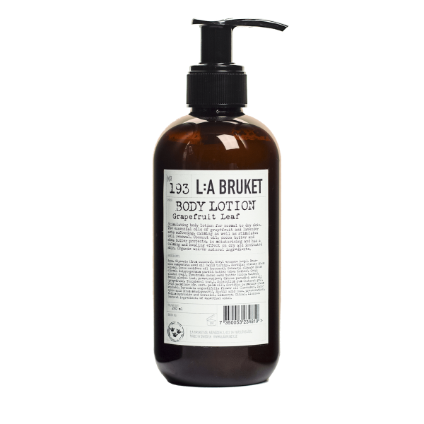 L:A BRUKET No. 193 Bodylotion Grapefruit Leaf 250ml in brauner Flasche mit Pumpspender.