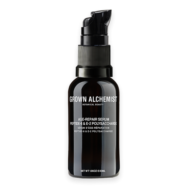 Grown Alchemist Age-Repair Serum 30 ml Flasche mit Peptiden und E-2 Polysacchariden.