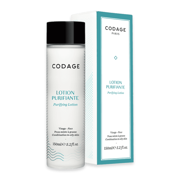 Codage Paris Purifying Lotion 150ml Flasche und Verpackung, für Mischhaut bis fettige Haut.