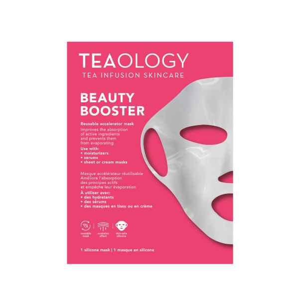 Tealogy Beauty Booster: Wiederverwendbare Silikonmaske zur Verbesserung der Hautpflegeabsorption. 1 Silikonmaske.