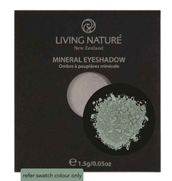 Verpackung von Living Nature Mineral Eyeshadow in Grün, 1,5g.